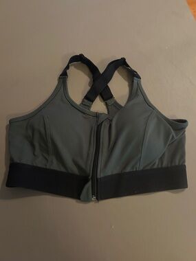 LuLaRoe Olive Sports Bra with Black Underband